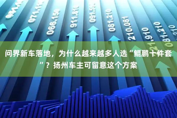 问界新车落地，为什么越来越多人选“鲲鹏十件套”？扬州车主可留意这个方案